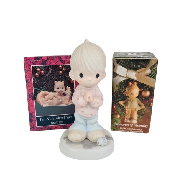 Precious Moments 100269 "Help Lord, Im In A Spot" Figure Vintage +2 Ornaments - Picture 1 of 8